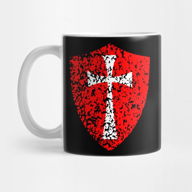 Knight Templar Crusader Distressed Red Cross by Dojaja